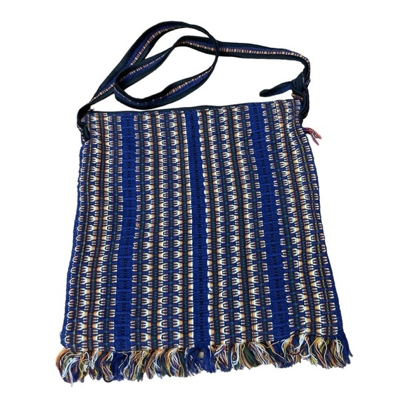 Woven multicolored Boho Crossbody Purse from Mexico - Picture 2 of 10